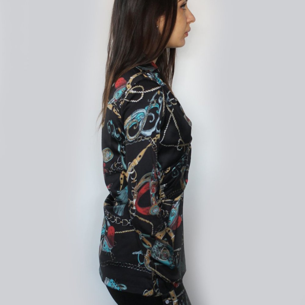 Colorful Pattern Blouse-1710 - Picture 10 of 11